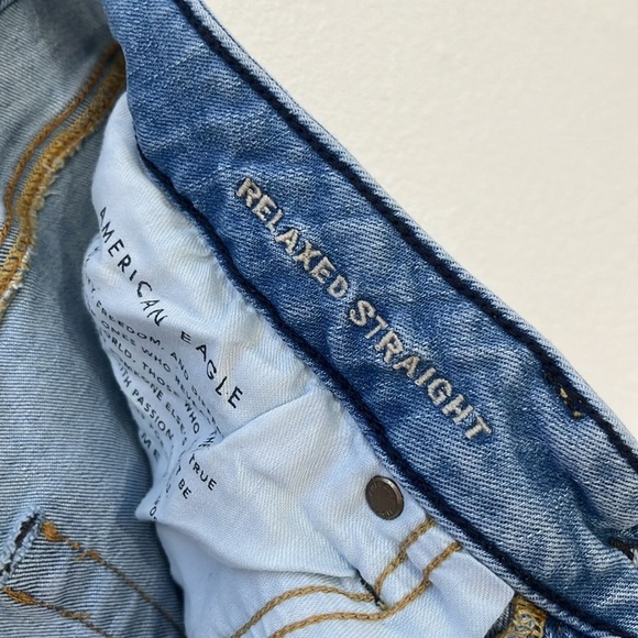 American Eagle Next Level Flex Relaxed Straight Jeans Size 32x30 - Picture 6 of 7
